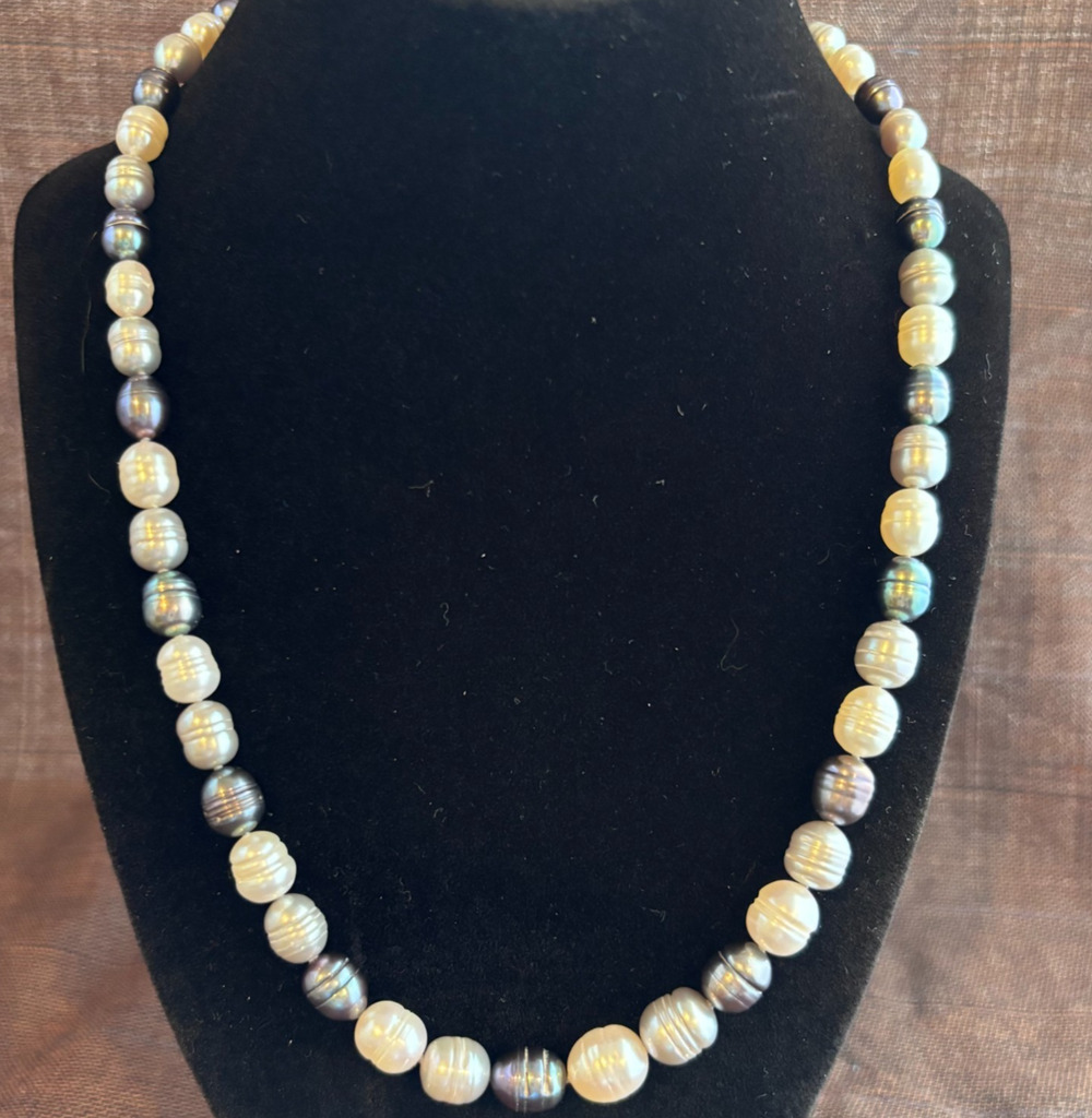 Honora Cultured Freshwater Pearl Necklace 21" Sterling Silver 925 NIB